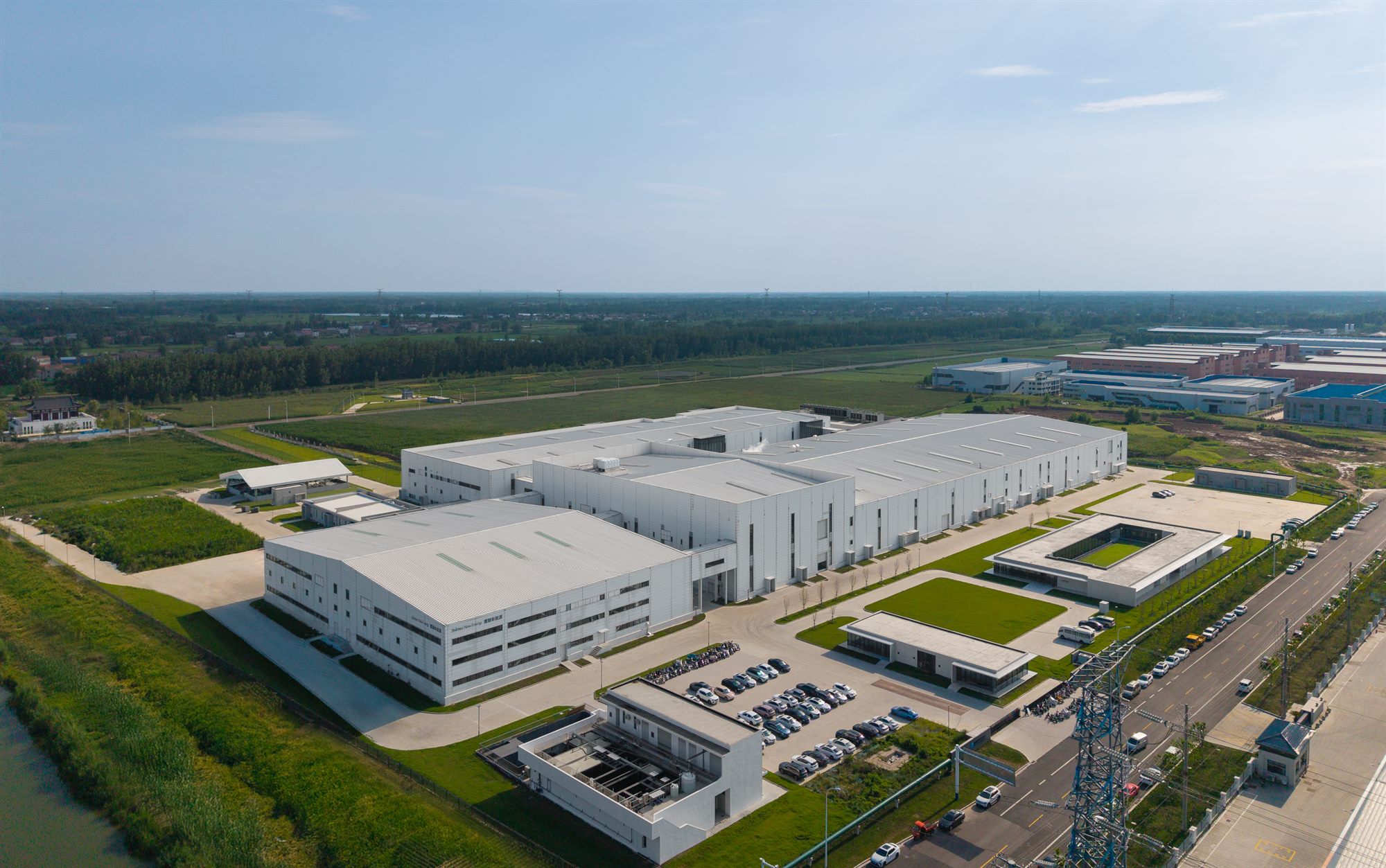 Aerial view of the battery plant
