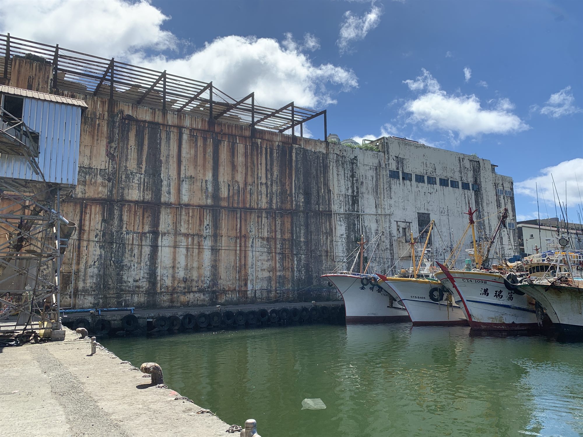 The disused ice factory on the Badouzi Harbour waterfront before renovation