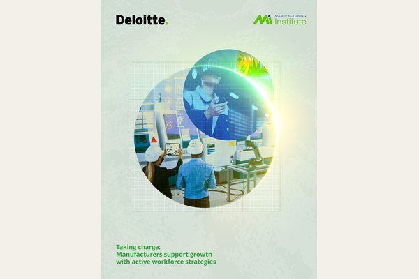 Cover of Taking charge: Manufacturers support growth with active workforce strategies (Deloitte and The Manufacturing Institute)