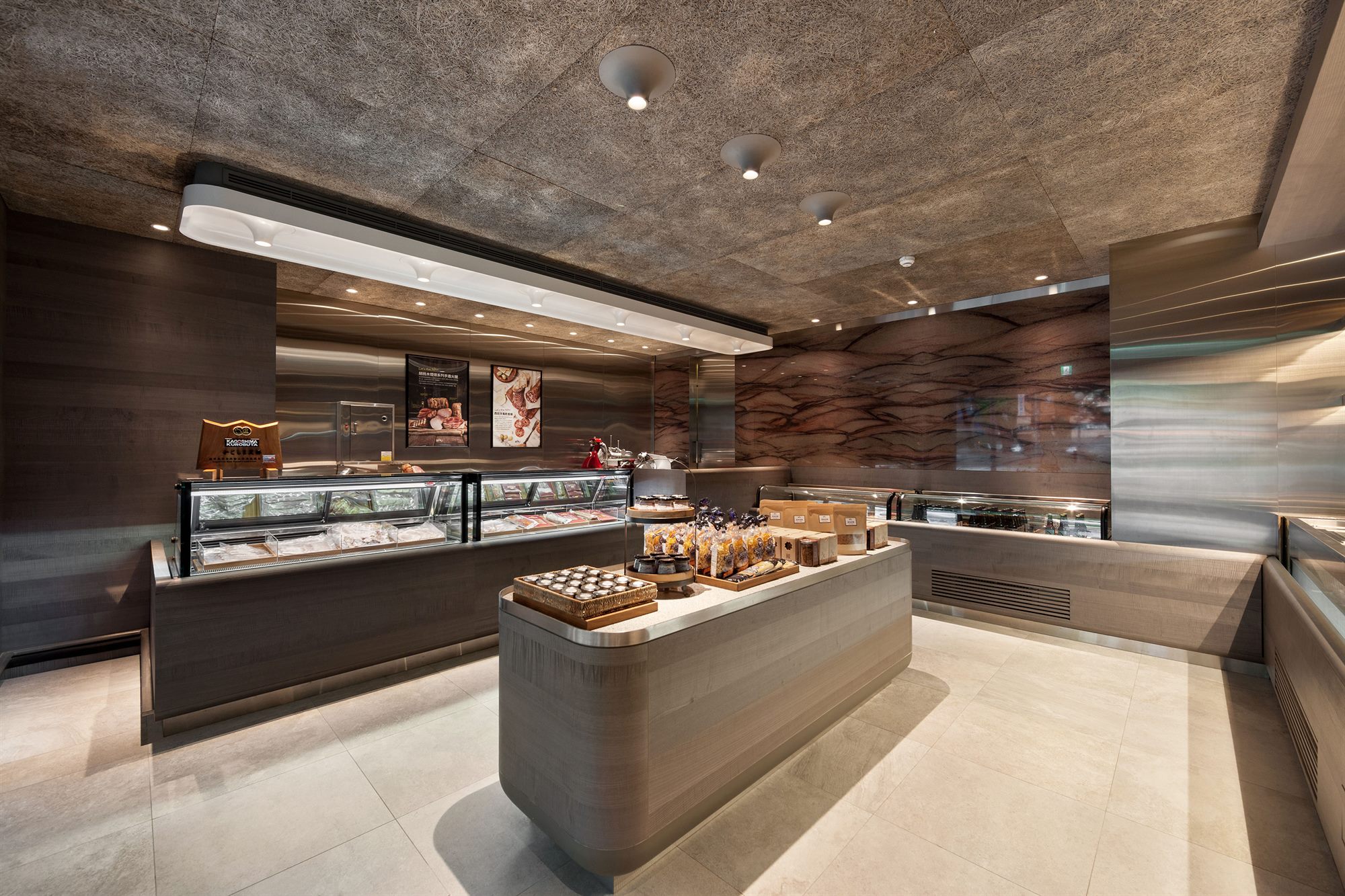 Deli counters and grey-toned timber interior, ROU by T-HAM concept store