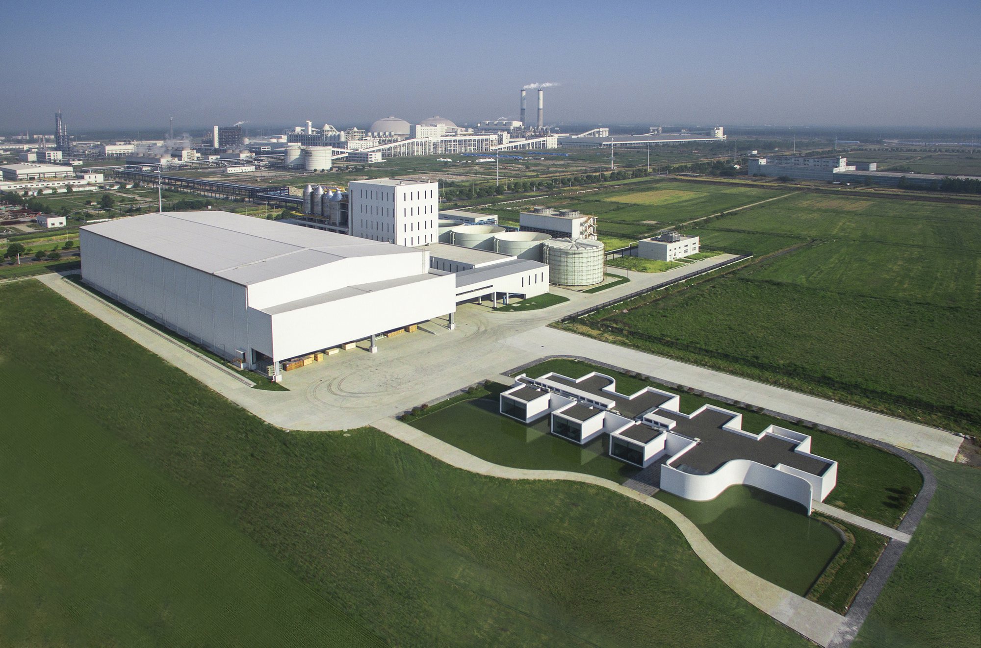 Bird's-eye view of the salt laboratory in its surroundings, Huai'an